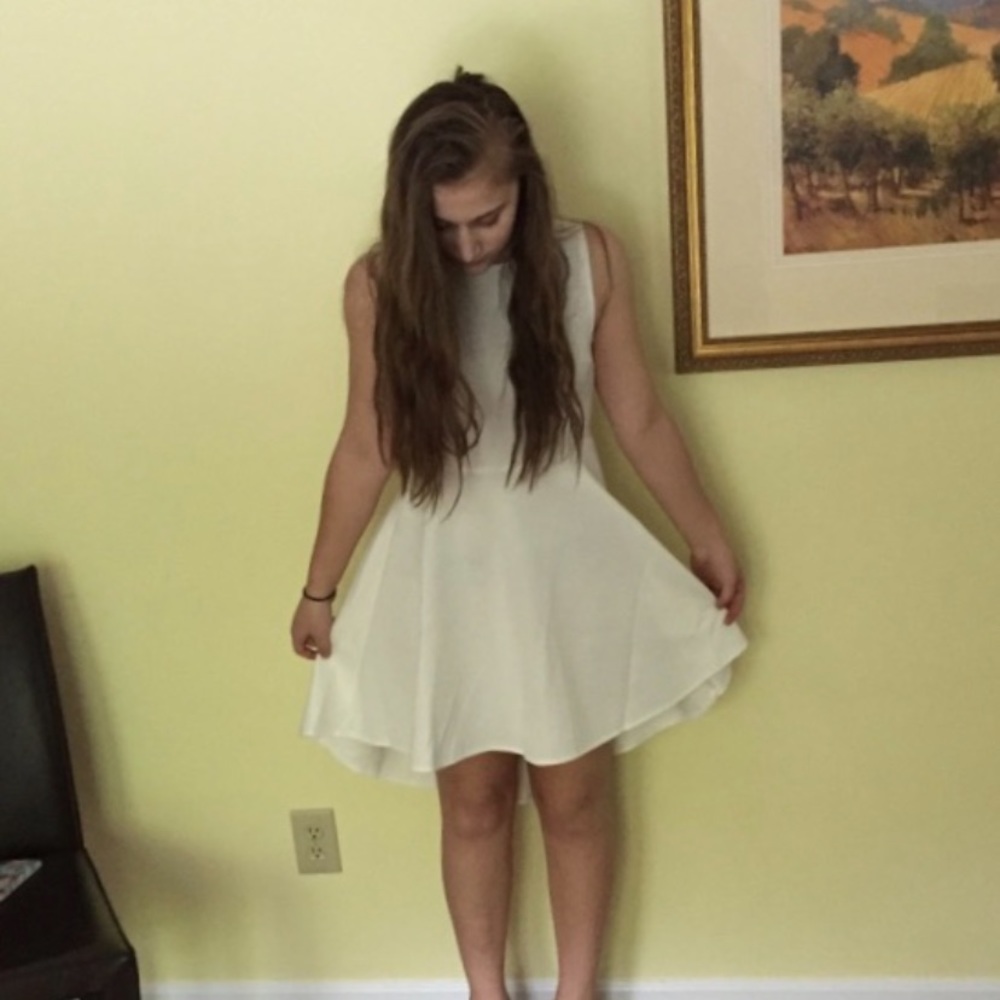 White high low dress